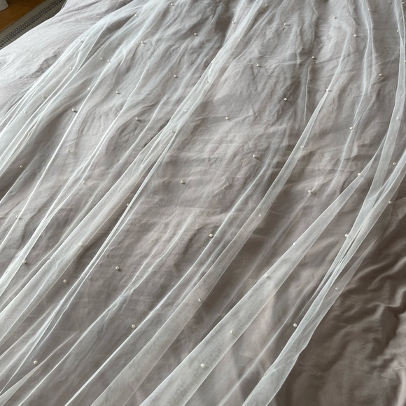 Designer Ivory Pearl Cathedral Wedding Veil main image 8